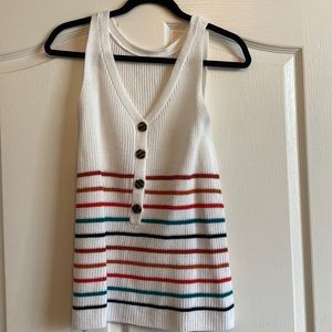 White striped tank top